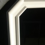 Miroir hêtre satin blanc