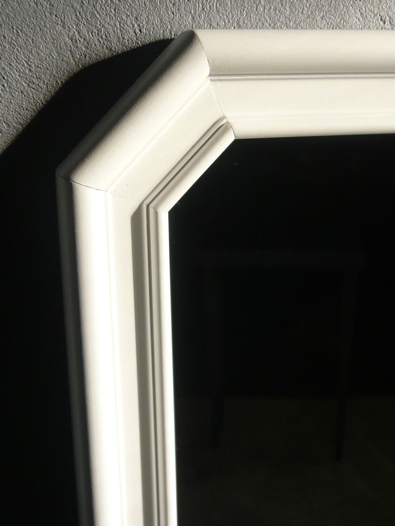 Miroir hêtre satin blanc